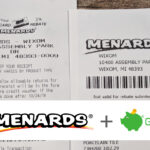 Menards Reprint Rebate Receipt